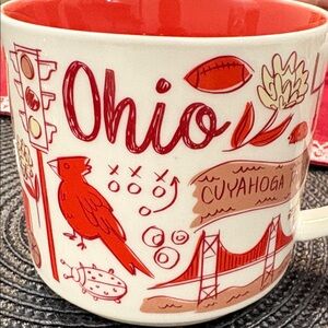 Starbucks Ohio Red and White Mug